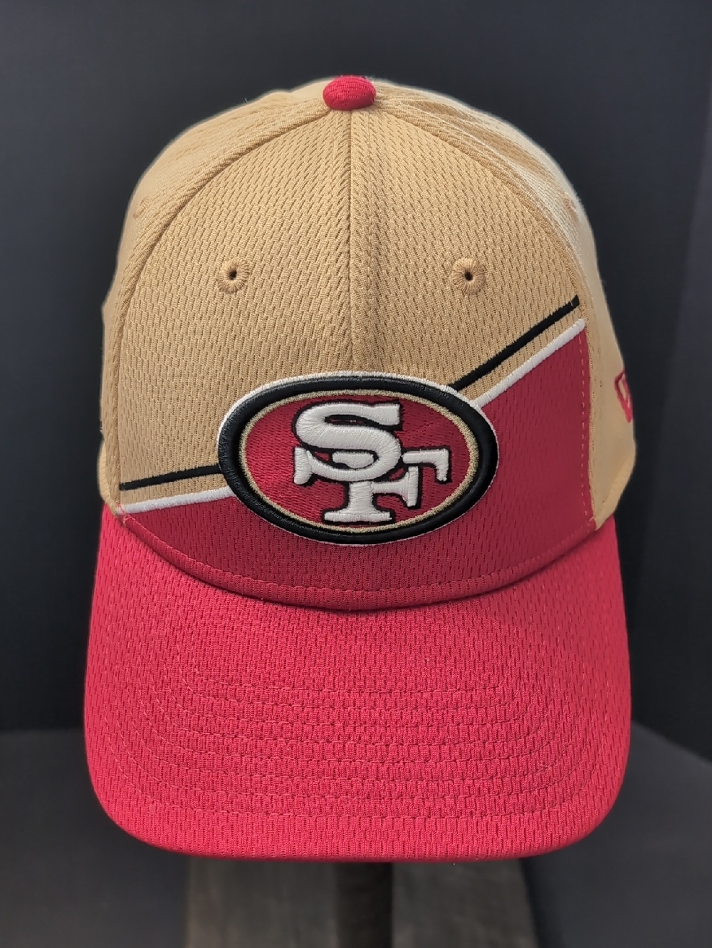 New Era,9Forty,NFL Men's Gold/Scarlet San Francisco 49ers Snapback Hat.